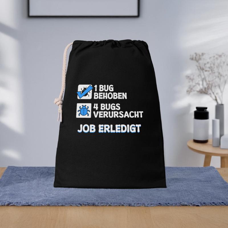 Développeur Coden skripting bugs debug correction de bugs Sac cadeau 30 x 45 cm