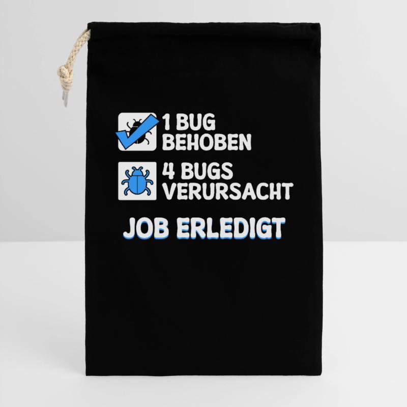 Développeur Coden skripting bugs debug correction de bugs Sac cadeau 30 x 45 cm