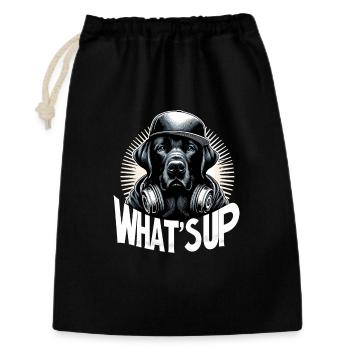 Black Labrador Gangster What's Up Gift - Gift Bag 30 x 45 cm - black - Front