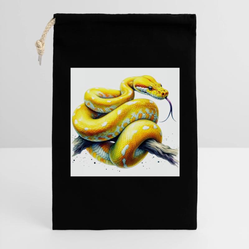 Yellow python Gift Bag 30 x 45 cm