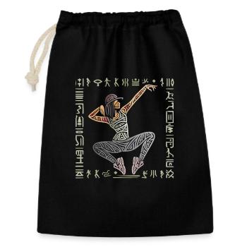 Breakdance woman, hiphop dancer pattern Egypt - Gift Bag 30 x 45 cm - black - Front