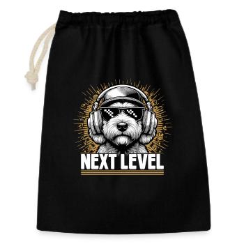 Goldendoodle Hip Hop Dog Next Level Gift - Gift Bag 30 x 45 cm - black - Front