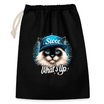 Holy Birman Cat Birman Cat What's Up Geschen - Gift Bag 30 x 45 cm - black - Front