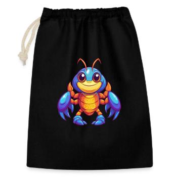 Craw coloré Kawaii Dessin animé Personnage Clipart - Sac cadeau 30 x 45 cm - noir - Devant