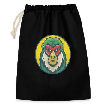 Mandrill Cute Kawaii Cartoon Clipart Pet Animal - Gift Bag 30 x 45 cm - black - Front
