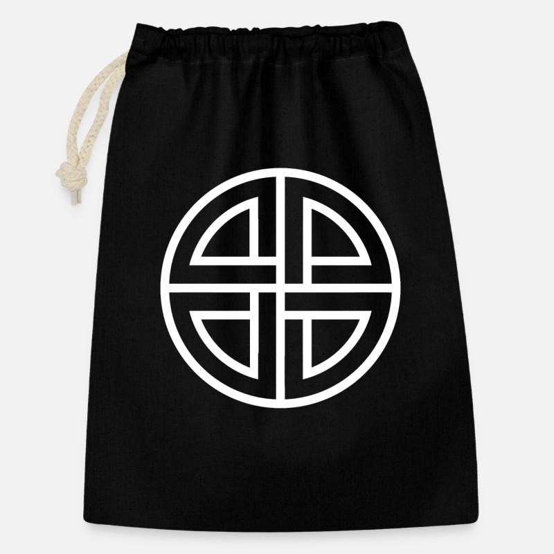 White shield knot - Gift Bag 30 x 45 cm - black