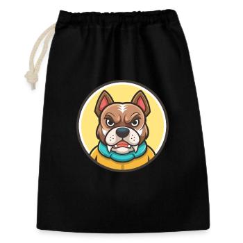 Cordoba Kampfhund Rasse Cartoon Kawaii Clipart - Geschenkbeutel aus Baumwolle (30 x 45 cm) - Schwarz - Vorne