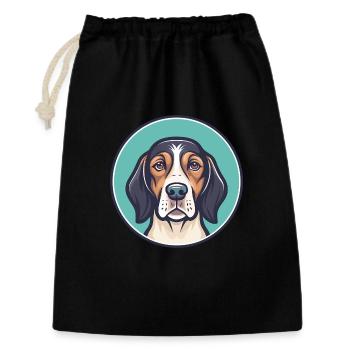 Bruno Jura Hound Hund Rasse Cartoon Kawaii Clipart - Geschenkbeutel aus Baumwolle (30 x 45 cm) - Schwarz - Vorne