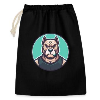 Cordoba Kampfhund Rasse Cartoon Kawaii Clipart - Geschenkbeutel aus Baumwolle (30 x 45 cm) - Schwarz - Vorne