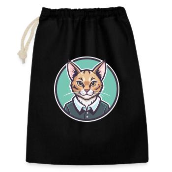 Australische Nebelkatzenrasse Cartoon Kawaii Tier - Geschenkbeutel aus Baumwolle (30 x 45 cm) - Schwarz - Vorne