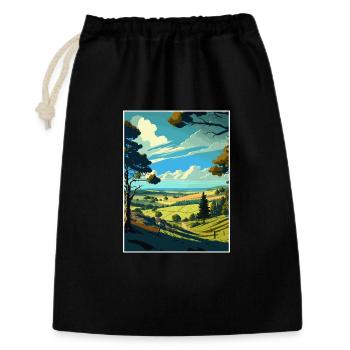 Blackdown Hills Aonb Voyage Affiche Souvenir WPA - Sac cadeau 30 x 45 cm - noir - Devant