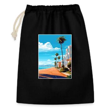 Agadir Maroc Voyage Affiche Souvenir Peinture WPA - Sac cadeau 30 x 45 cm - noir - Devant