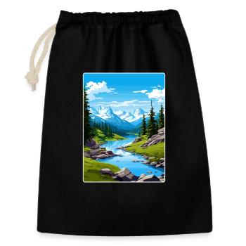 North Cascades National Park Reiseposterkarte - Geschenkbeutel aus Baumwolle (30 x 45 cm) - Schwarz - Vorne