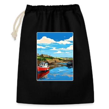 Bude Cornwall England Reiseposter Souvenir WPA - Geschenkbeutel aus Baumwolle (30 x 45 cm) - Schwarz - Vorne