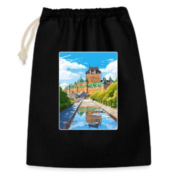 Québec Canada Affiche de voyage Peinture Souvenir WP - Sac cadeau 30 x 45 cm - noir - Devant