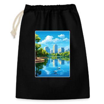 Orlando Beach Florida City Reiseposter Souvenir - Geschenkbeutel aus Baumwolle (30 x 45 cm) - Schwarz - Vorne