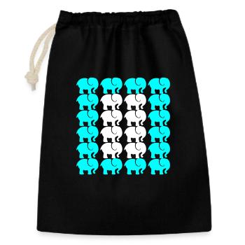 ÉLÉPHANT - Sac cadeau 30 x 45 cm - noir - Devant