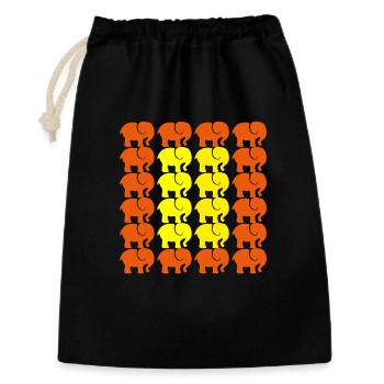 ÉLÉPHANT - Sac cadeau 30 x 45 cm - noir - Devant