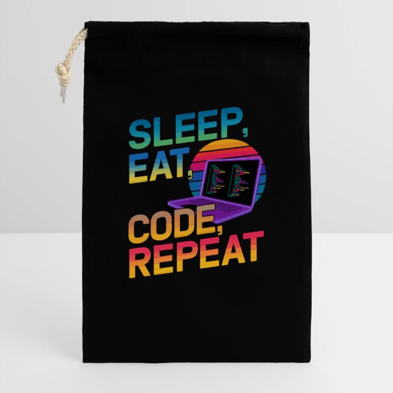 Sleep Eat Code Repeat Gift For Coder Gift Bag 30 x 45 cm