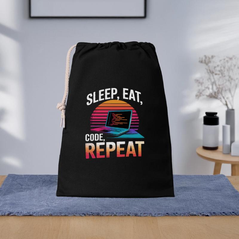 Sleep Eat Code Repeat Gift Programmer Developer Gift Bag 30 x 45 cm