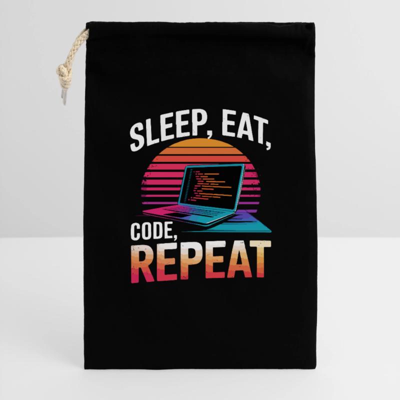 Sleep Eat Code Repeat Gift Programmer Developer Gift Bag 30 x 45 cm