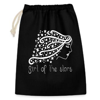 Fille des étoiles manga - Sac cadeau 30 x 45 cm - noir - Devant