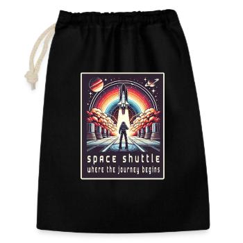 Space Shuttle - The Journey Begins - Gift Bag 30 x 45 cm - black - Front