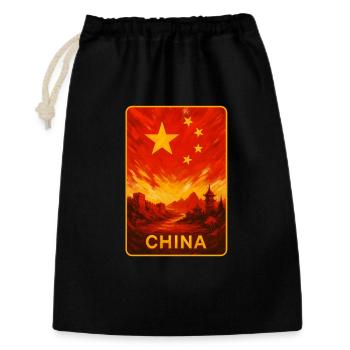 China Travel Art - Gift Bag 30 x 45 cm - black - Front