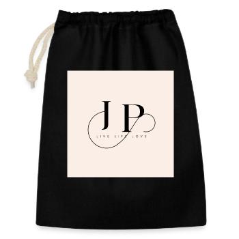 Monogramme élégant avec devise inspirante - Sac cadeau 30 x 45 cm - noir - Devant