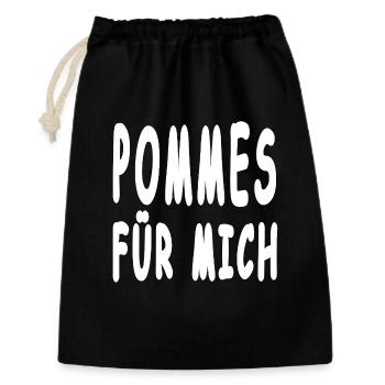 French fries - Gift Bag 30 x 45 cm - black - Front