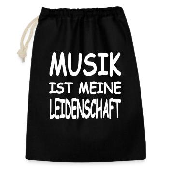 Musik - Geschenkbeutel aus Baumwolle (30 x 45 cm) - Schwarz - Vorne