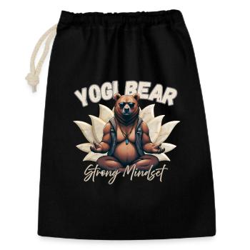 Yogi Bear – Strong Mindset | Spiritual Bear - Gift Bag 30 x 45 cm - black - Front