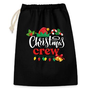 Équipage de Noël - Sac cadeau 30 x 45 cm - noir - Devant