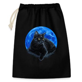 Starry feline. - Gift Bag 30 x 45 cm - black - Front
