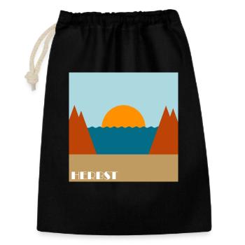 Automne - Sac cadeau 30 x 45 cm - noir - Devant