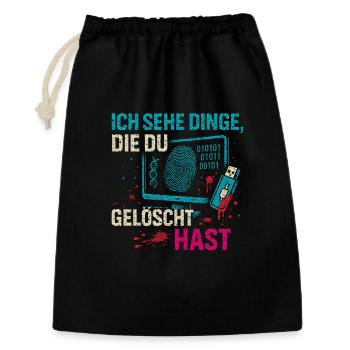 I see things that you deleted - Gift Bag 30 x 45 cm - black - Front