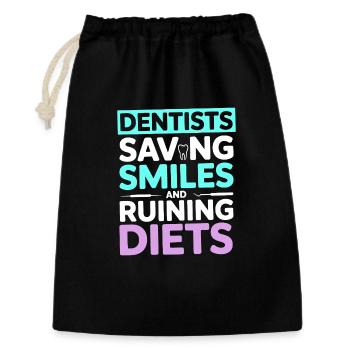 Conception de la santé bucco-dentaire du cabinet dentaire - Sac cadeau 30 x 45 cm - noir - Devant