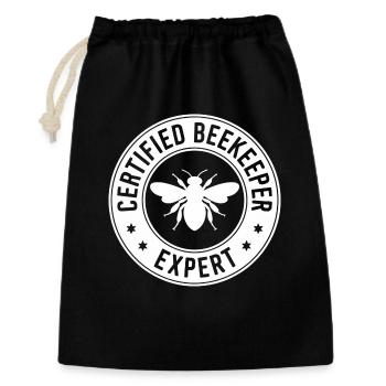 Imker Bienenzüchter Bienen Bienenzucht Geschenk - Geschenkbeutel aus Baumwolle (30 x 45 cm) - Schwarz - Vorne