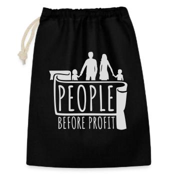 People Before Profit Activism Justice Logo - Gift Bag 30 x 45 cm - black - Front