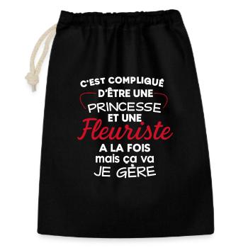 Princesse et Fleuriste: Double Vie Chic - Sac cadeau 30 x 45 cm - noir - Devant
