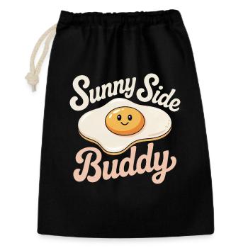 fried egg - Gift Bag 30 x 45 cm - black - Front