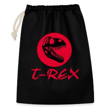 Crâne de tyrannosaure - Sac cadeau 30 x 45 cm - noir - Devant