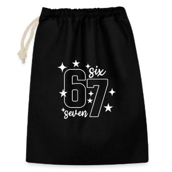67 - Six Seven SixSeven 6-7 - Sac cadeau 30 x 45 cm - noir - Devant