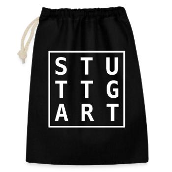 T-shirt souvenir de Stuttgart, produits dérivés élégants de la ville - Sac cadeau 30 x 45 cm - noir - Devant