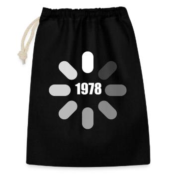 Geburtstag 1978 Geburtstagsideen 1978 - Geschenkbeutel aus Baumwolle (30 x 45 cm) - Schwarz - Vorne