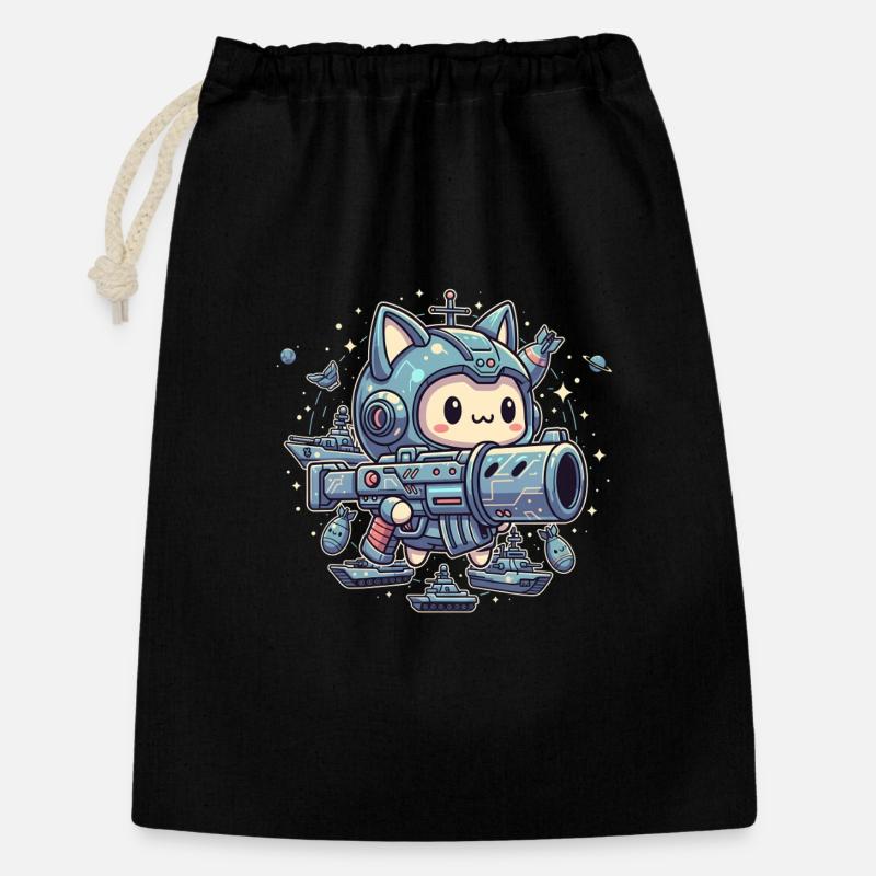 Space Cutie Warrior - Gift Bag 30 x 45 cm - black