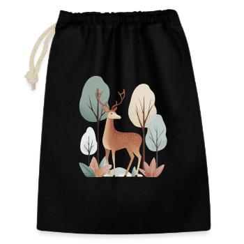 Deer in the forest – Calm and natural animal - Gift Bag 30 x 45 cm - black - Front
