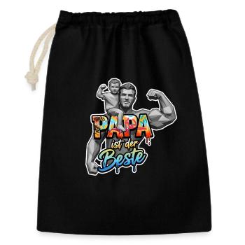 PAPA EST LE MEILLEUR - Sac cadeau 30 x 45 cm - noir - Devant