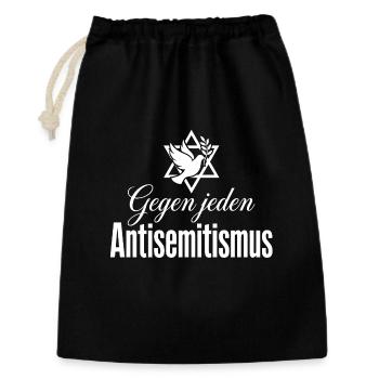 Contre tout antisémitisme - Sac cadeau 30 x 45 cm - noir - Devant