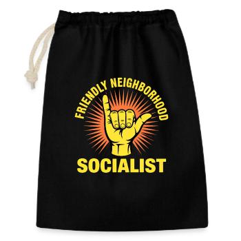 Sympathique Voisin Socialiste - Drôle de socialisme des - Sac cadeau 30 x 45 cm - noir - Devant
